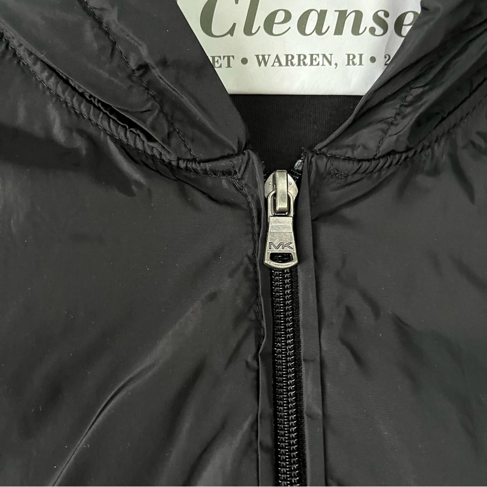 EUC Men's Michael Michael Kors Zip Up Jacket with Hood size Large in Black - Picture 4 of 6